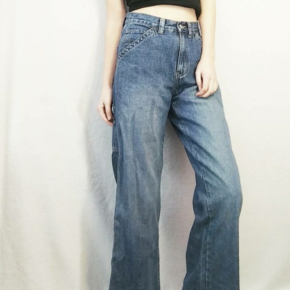 Vintage Denim - Vintage High Waist Carpenter Mom Retro Jeans